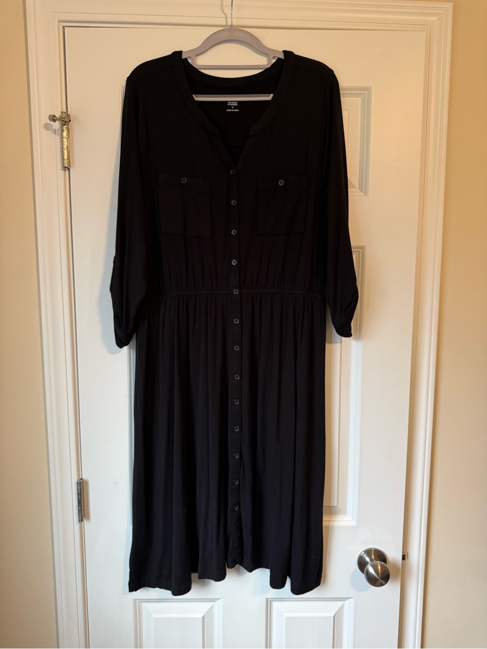 Market & Spruce Button-Front Midi Dress